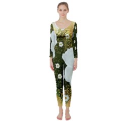 Summer Anemone Sylvestris Long Sleeve Catsuit by Nexatart