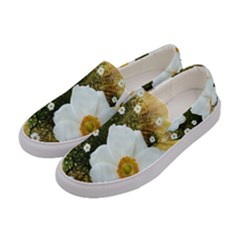 Summer Anemone Sylvestris Women s Canvas Slip Ons by Nexatart