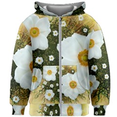 Summer Anemone Sylvestris Kids Zipper Hoodie Without Drawstring