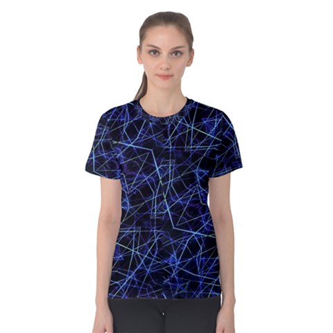 Galaxy Linear Pattern Women s Cotton Tee by dflcprints