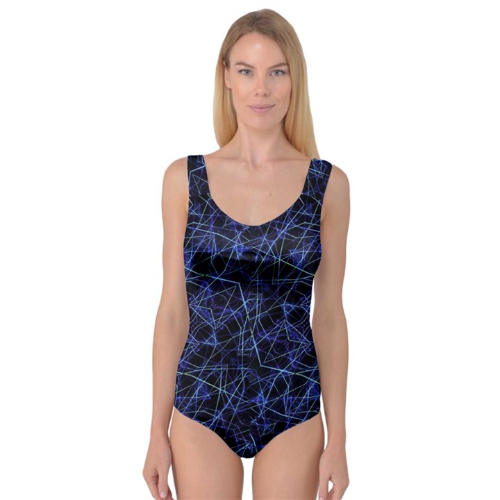 Galaxy Linear Pattern Princess Tank Leotard 