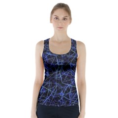 Galaxy Linear Pattern Racer Back Sports Top by dflcprints