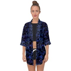 Galaxy Linear Pattern Open Front Chiffon Kimono by dflcprints