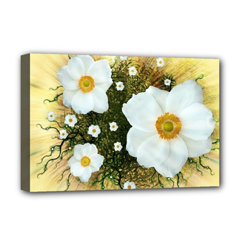 Summer Anemone Sylvestris Deluxe Canvas 18  X 12   by Nexatart