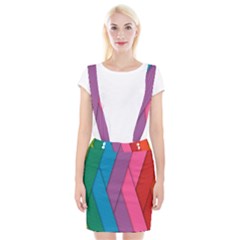 Abstract Background Colorful Strips Braces Suspender Skirt by Nexatart