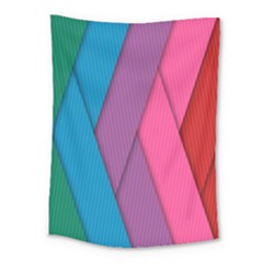 Abstract Background Colorful Strips Medium Tapestry by Nexatart