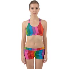 Abstract Background Colorful Strips Back Web Gym Set by Nexatart