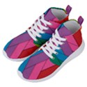 Abstract Background Colorful Strips Women s Lightweight High Top Sneakers View2