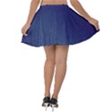 Fractal Rendering Background blue Velvet Skater Skirt View2