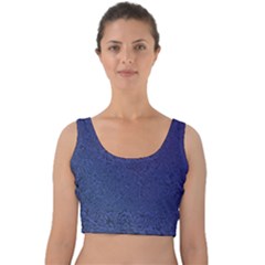 Fractal Rendering Background Blue Velvet Crop Top