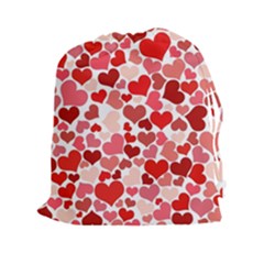 Abstract Background Decoration Hearts Love Drawstring Pouches (xxl) by Nexatart