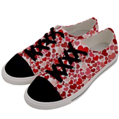 Abstract Background Decoration Hearts Love Men s Low Top Canvas Sneakers by Nexatart