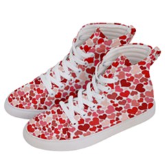 Abstract Background Decoration Hearts Love Women s Hi-top Skate Sneakers by Nexatart