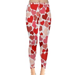 Abstract Background Decoration Hearts Love Inside Out Leggings