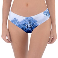 Nature Inspiration Trees Blue Reversible Classic Bikini Bottoms by Nexatart