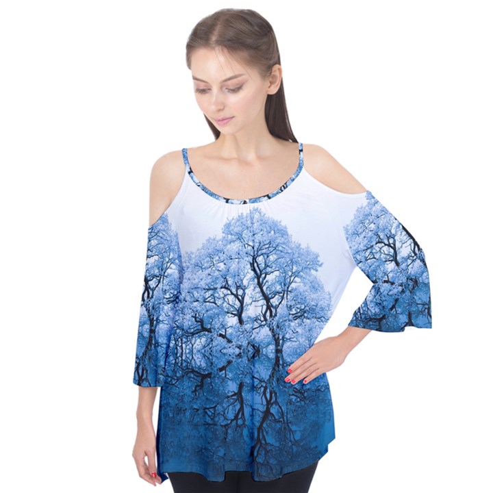 Nature Inspiration Trees Blue Flutter Tees