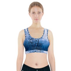 Nature Inspiration Trees Blue Sports Bra With Pocket by Nexatart