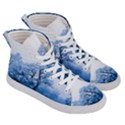 Nature Inspiration Trees Blue Men s Hi-Top Skate Sneakers View3