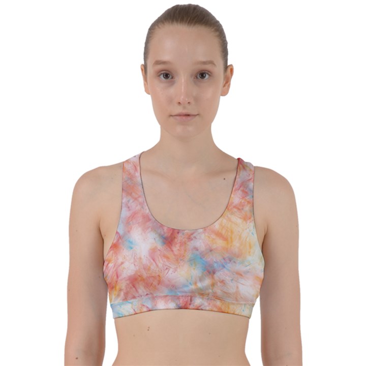 Wallpaper Design Abstract Back Weave Sports Bra