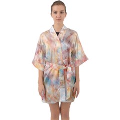 Wallpaper Design Abstract Quarter Sleeve Kimono Robe by Nexatart