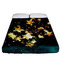 Heart Love Universe Space All Sky Fitted Sheet (queen Size) by Nexatart