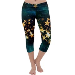 Heart Love Universe Space All Sky Capri Yoga Leggings by Nexatart