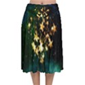 Heart Love Universe Space All Sky Velvet Flared Midi Skirt View1