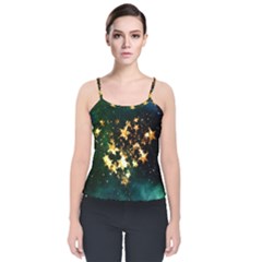 Heart Love Universe Space All Sky Velvet Spaghetti Strap Top