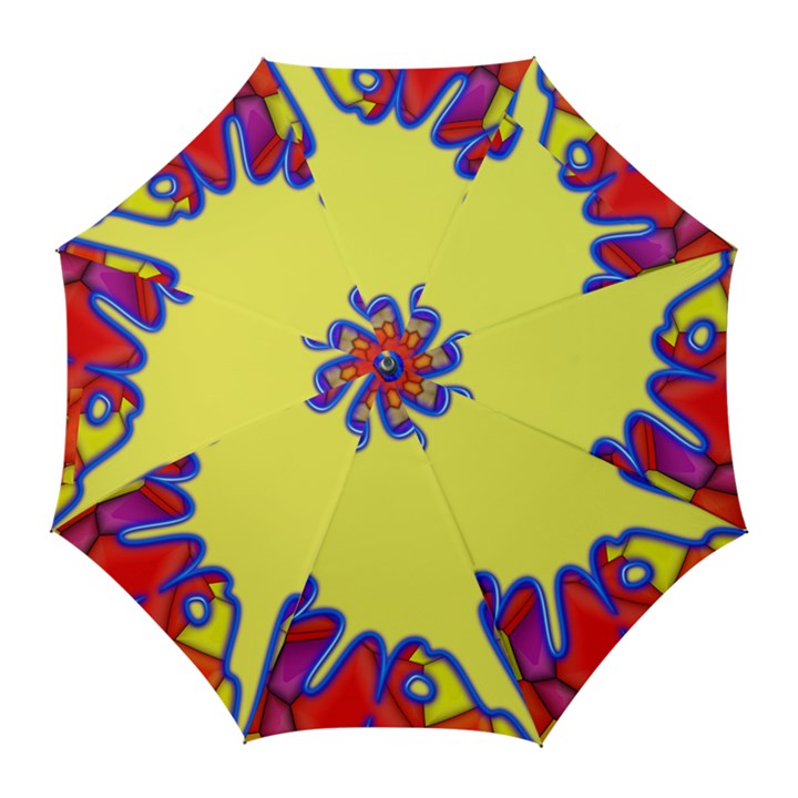 Embroidery Dab Color Spray Golf Umbrellas