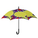 Embroidery Dab Color Spray Hook Handle Umbrellas (Medium) View3