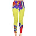 Embroidery Dab Color Spray Leggings  View1