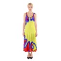 Embroidery Dab Color Spray Sleeveless Maxi Dress View1