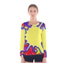 Embroidery Dab Color Spray Women s Long Sleeve Tee View1