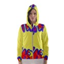 Embroidery Dab Color Spray Hooded Windbreaker (Women) View1