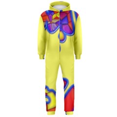 Embroidery Dab Color Spray Hooded Jumpsuit (men)  by Nexatart