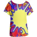 Embroidery Dab Color Spray Women s Oversized Tee View1