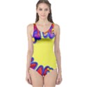 Embroidery Dab Color Spray One Piece Swimsuit View1