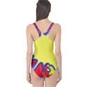 Embroidery Dab Color Spray One Piece Swimsuit View2