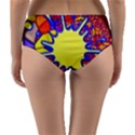 Embroidery Dab Color Spray Reversible Mid-Waist Bikini Bottoms View2