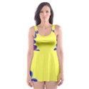 Embroidery Dab Color Spray Skater Dress Swimsuit View1