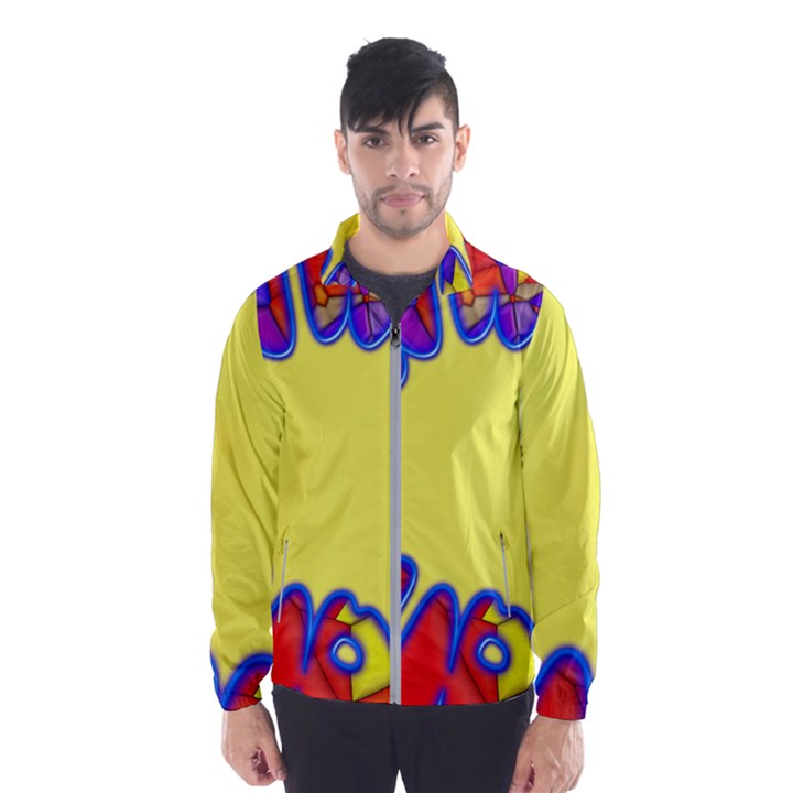 Embroidery Dab Color Spray Windbreaker (Men)