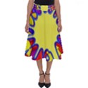 Embroidery Dab Color Spray Perfect Length Midi Skirt View1