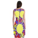 Embroidery Dab Color Spray Sleeveless Chiffon Dress   View2