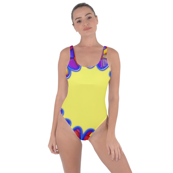 Embroidery Dab Color Spray Bring Sexy Back Swimsuit