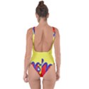 Embroidery Dab Color Spray Bring Sexy Back Swimsuit View2