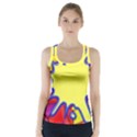 Embroidery Dab Color Spray Racer Back Sports Top View1