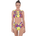 Embroidery Dab Color Spray Bandaged Up Bikini Set  View1