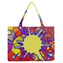 Embroidery Dab Color Spray Zipper Medium Tote Bag View1