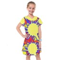 Embroidery Dab Color Spray Kids  Drop Waist Dress View1