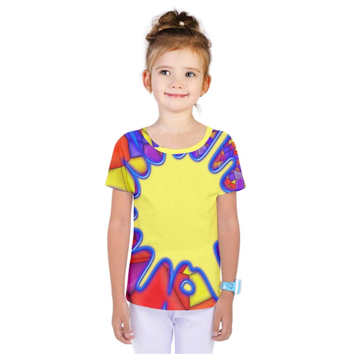 Embroidery Dab Color Spray Kids  One Piece Tee